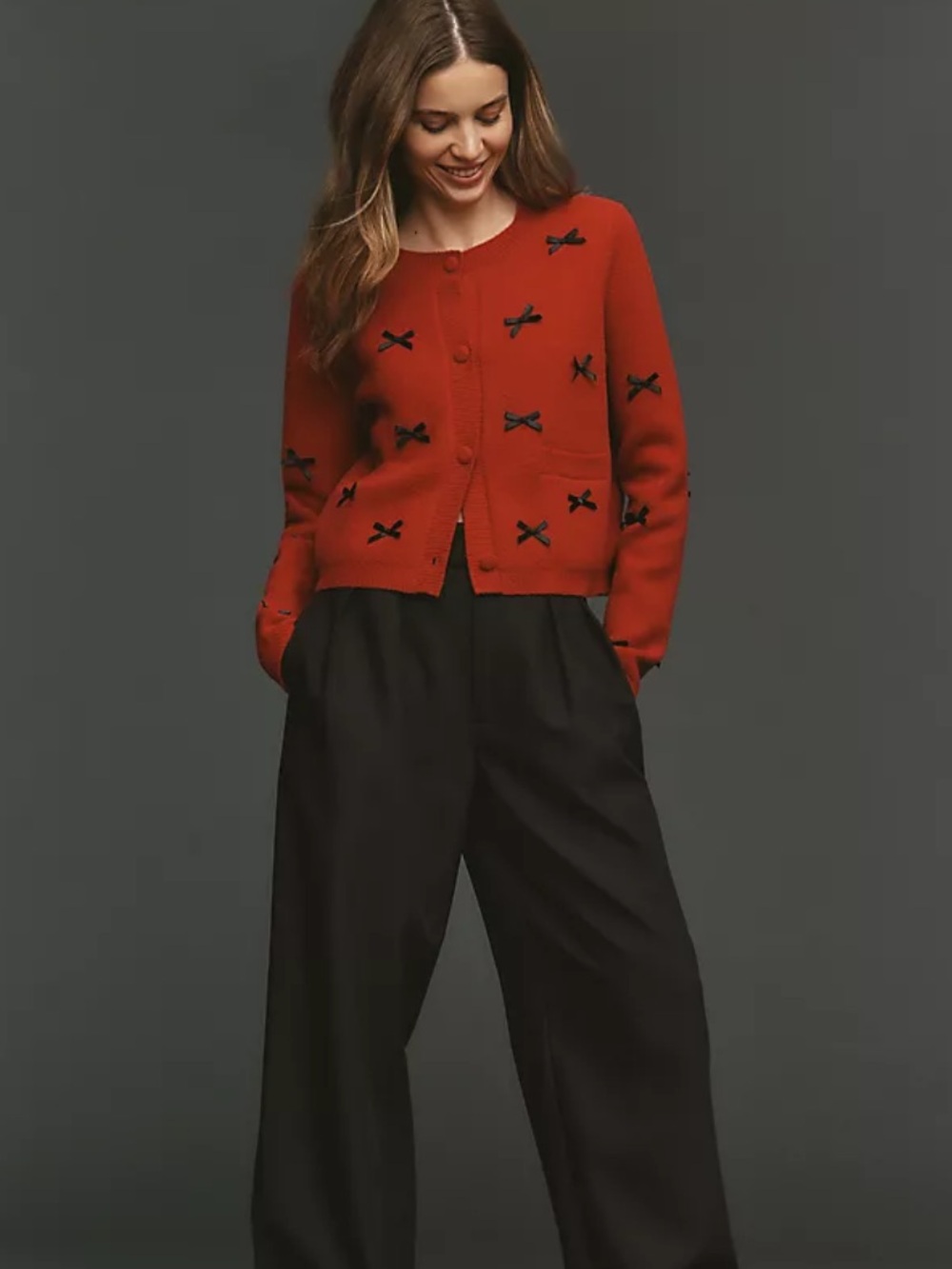 NVLT Bow-Embellished Knit Lady Jacket